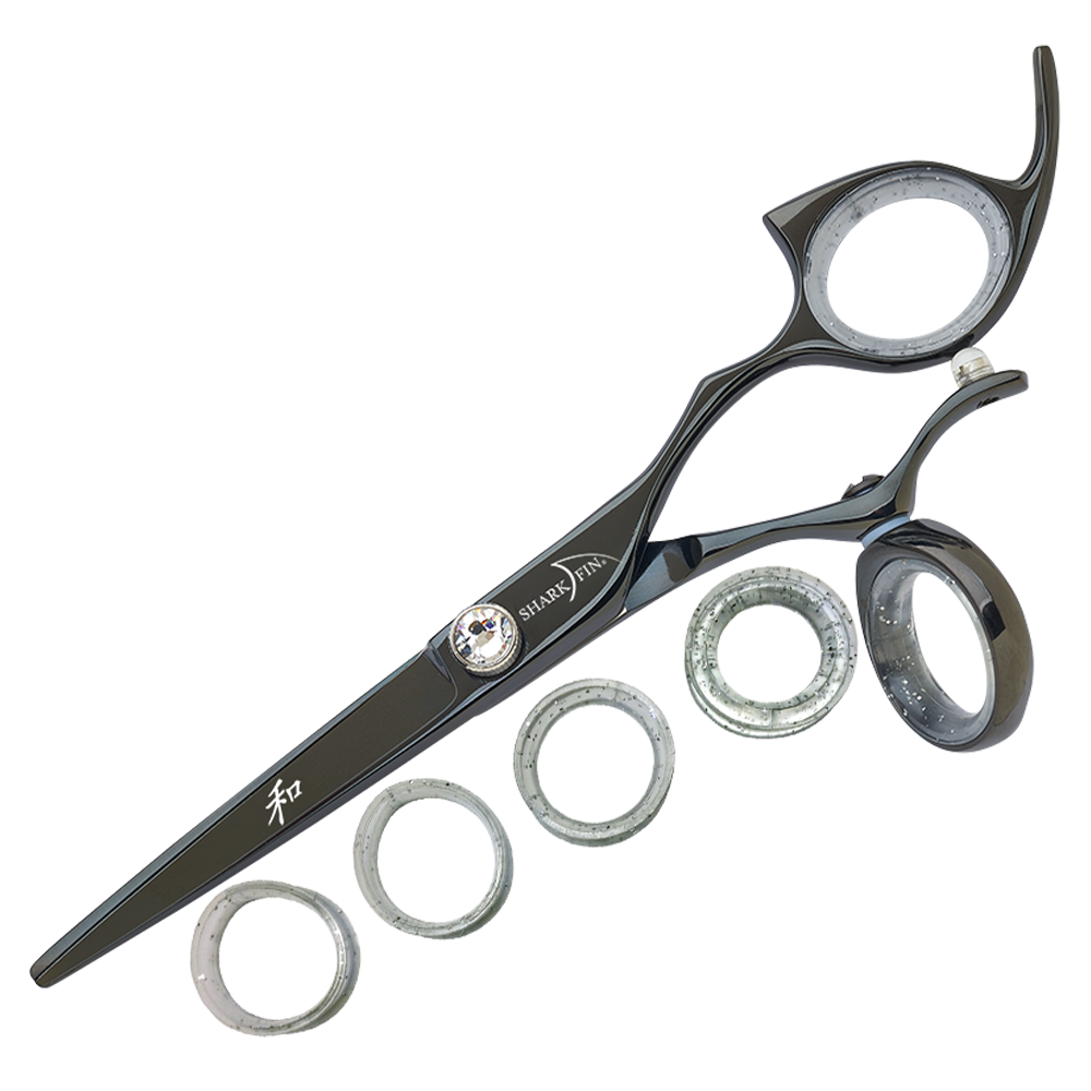 Sharkfin black titanium swivel shops thimb shear set